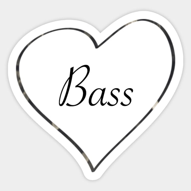 Heart Bass (Black) Sticker by OhHeyChasez